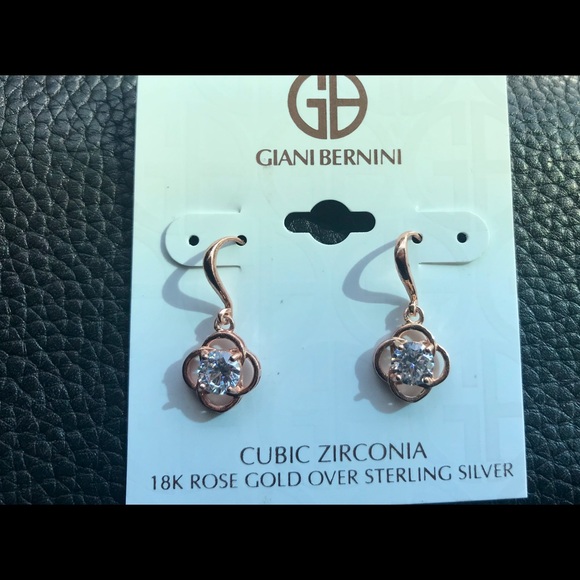 Giani Bernini 18k Rose Gold over Sterling Earrings - Picture 3 of 4